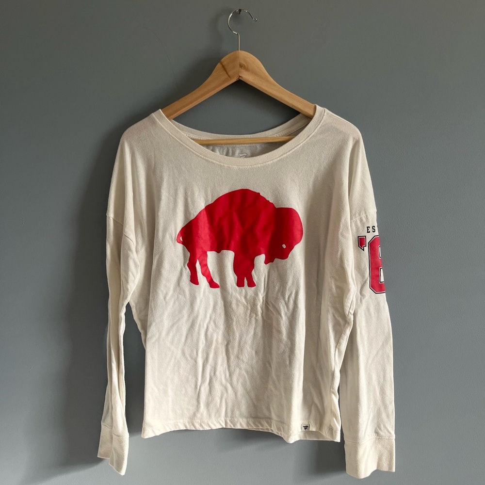 Fanatics '47 Buffalo Bills White Long Sleeve Shirt